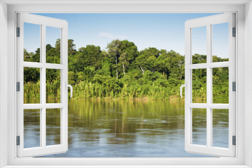 Fototapeta Naklejka Na Ścianę Okno 3D - Amazon river and rainforest landscape.