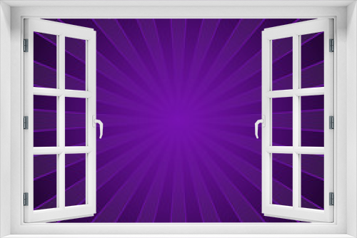 Fototapeta Naklejka Na Ścianę Okno 3D - Abstract retro ray burst background - dark purple gradient vector graphic design with radial stripes