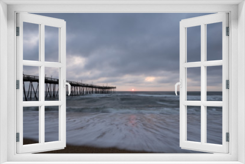 Fototapeta Naklejka Na Ścianę Okno 3D - Sunrise Pier