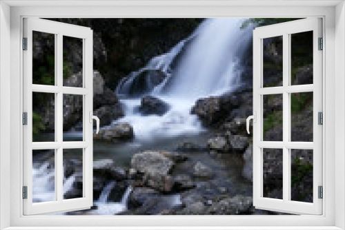 Fototapeta Naklejka Na Ścianę Okno 3D - waterfall dark 3