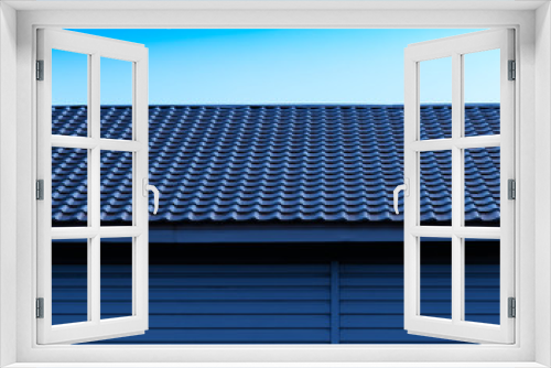 Fototapeta Naklejka Na Ścianę Okno 3D - Roof symmetry background
