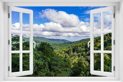 Fototapeta Naklejka Na Ścianę Okno 3D - Blick vom Col des Mamelles über Base-Terre, Guadeloupe, Karibik
