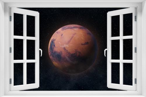 Fototapeta Naklejka Na Ścianę Okno 3D - Red planet Mars. Astronomy and science concept. Elements of this image furnished by NASA