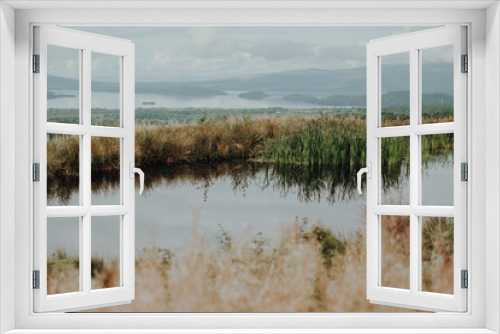 Fototapeta Naklejka Na Ścianę Okno 3D - Sea lake Scotland green landscape
