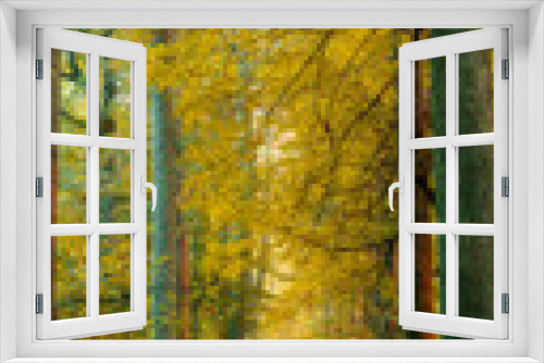 Fototapeta Naklejka Na Ścianę Okno 3D - autumn alley