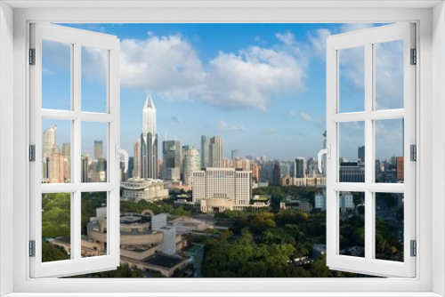 Skyline of urban Shanghai city in the morning