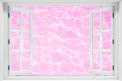 Fototapeta Naklejka Na Ścianę Okno 3D - Beautiful pink water in swimming pool texture background