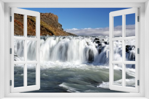 Fototapeta Naklejka Na Ścianę Okno 3D - Cascada de Gullfoss en Islandia.