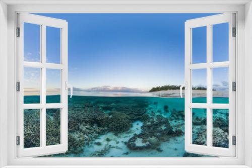 Fototapeta Naklejka Na Ścianę Okno 3D - Island with coral reef