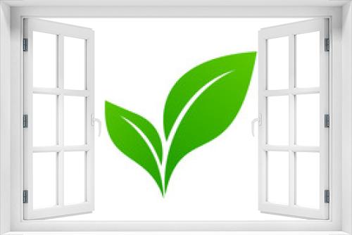 Fototapeta Naklejka Na Ścianę Okno 3D - Abstract green leaf logo icon vector design. Ecology icon set. Eco icon.