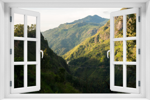 Fototapeta Naklejka Na Ścianę Okno 3D - Wonderful View from Little Adam's Peak on a Sunny Day in Sri Lanka