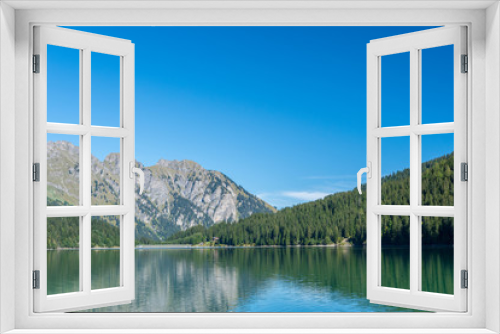 Fototapeta Naklejka Na Ścianę Okno 3D - Idylle in den Schweizer Berge - See in Gstaad im Sommer