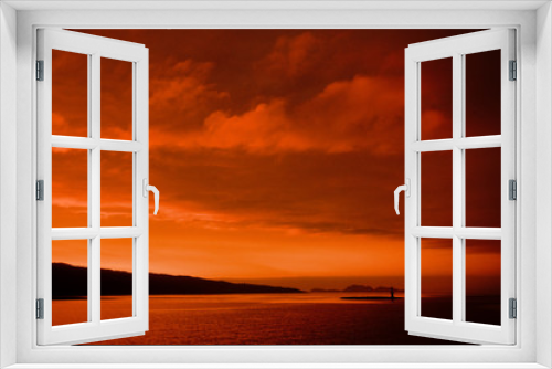 Fototapeta Naklejka Na Ścianę Okno 3D - Red Sunset 2