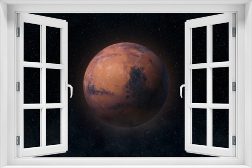 Fototapeta Naklejka Na Ścianę Okno 3D - Red planet Mars. Astronomy and science concept. Elements of this image furnished by NASA.