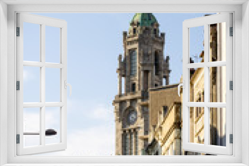 Fototapeta Naklejka Na Ścianę Okno 3D - Porto Town Hall Side View