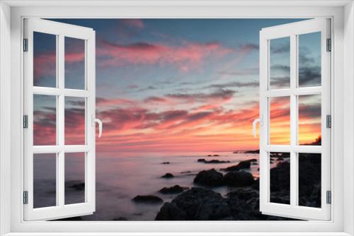 Fototapeta Naklejka Na Ścianę Okno 3D - RED SUNSET