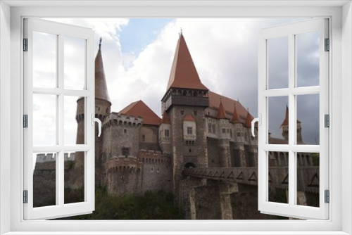 Fototapeta Naklejka Na Ścianę Okno 3D - Corvin Castle or Hunyadi Castle (Castelul Corvinilor sau Castelul Huniazilor), Hunedoara, Romania

