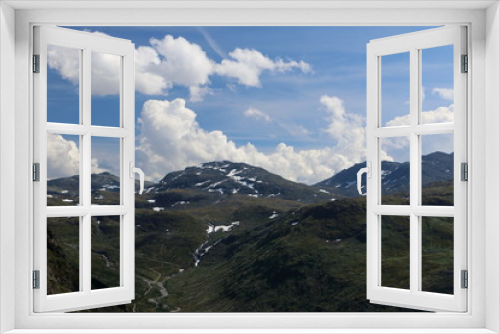 Fototapeta Naklejka Na Ścianę Okno 3D - Beautiful Norway at route 55 the Sognefjellsvegen