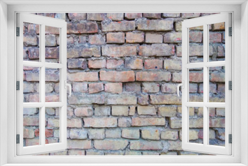 Fototapeta Naklejka Na Ścianę Okno 3D - old brick wall