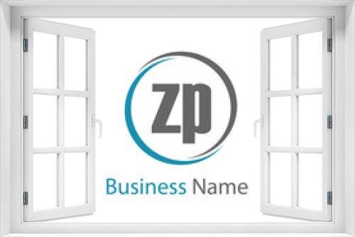 Initial Letter ZP Logo Template Design