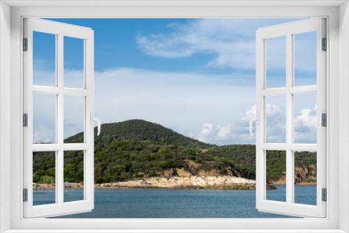 Fototapeta Naklejka Na Ścianę Okno 3D - Beautiful sea and bay on Su Portu beach, Chia, Sardinia island, Italy