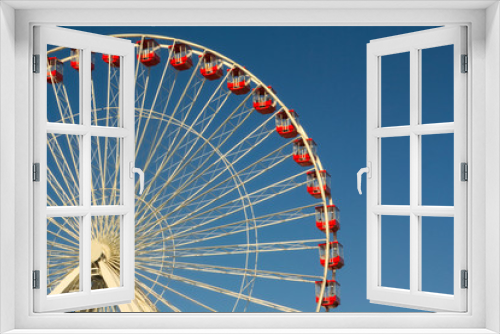 Fototapeta Naklejka Na Ścianę Okno 3D - Ferris wheel - Chicago, Navy Pier
