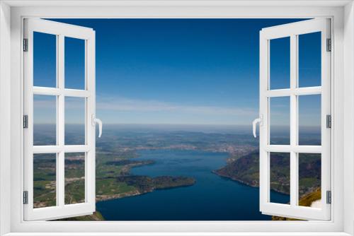Fototapeta Naklejka Na Ścianę Okno 3D - aerial view of beautiful lake lucerne switzerland europe on calm sunny day