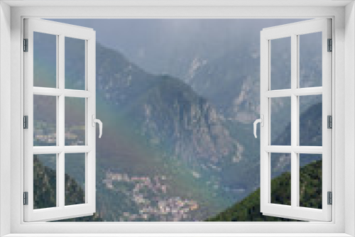 Fototapeta Naklejka Na Ścianę Okno 3D - Double rainbow in Vall nord, Pal, Arinsal, Andorra