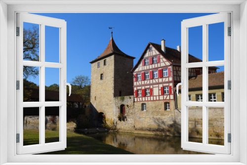 Fototapeta Naklejka Na Ścianę Okno 3D - Schwäbisch Hall,Baden-Württemberg, Deutschland : Altstadt am Kocherufer