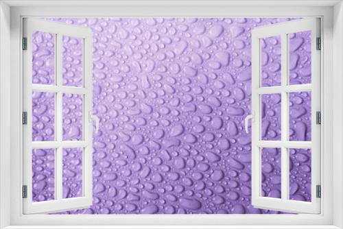 Fototapeta Naklejka Na Ścianę Okno 3D - Set of condensation droplet on a light purple color background. abstract background
