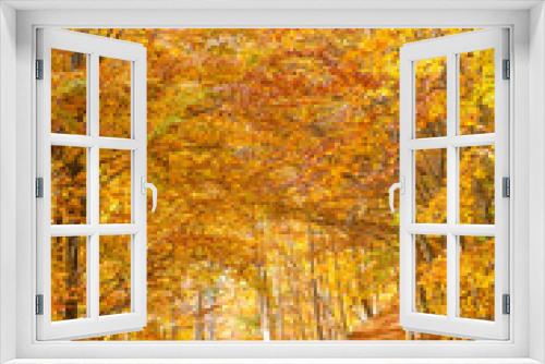 Fototapeta Naklejka Na Ścianę Okno 3D - Autumn mountain landscape