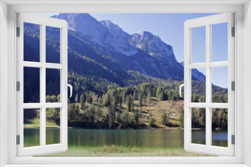 Fototapeta Naklejka Na Ścianę Okno 3D - Ferchensee am Kranzberg, Mittenwald