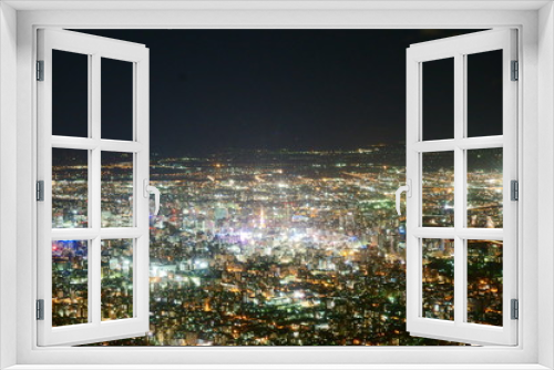 Fototapeta Naklejka Na Ścianę Okno 3D - 札幌　夜景
