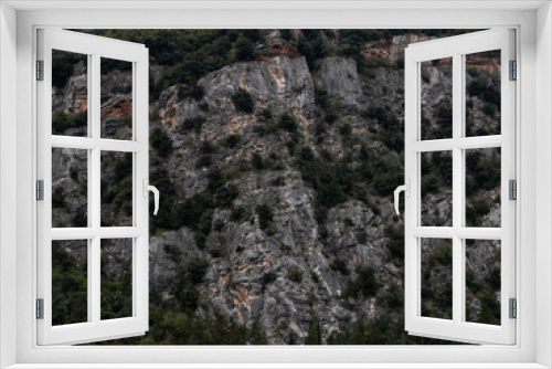 Fototapeta Naklejka Na Ścianę Okno 3D - Klettergebiet Parete San Paolo Süd destra in den Gardaseebergen bei Arco