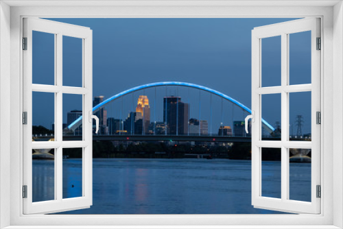 Fototapeta Naklejka Na Ścianę Okno 3D - Lowery Bridge River Night 9