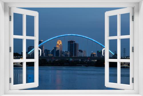 Fototapeta Naklejka Na Ścianę Okno 3D - Lowery Bridge River Night 8
