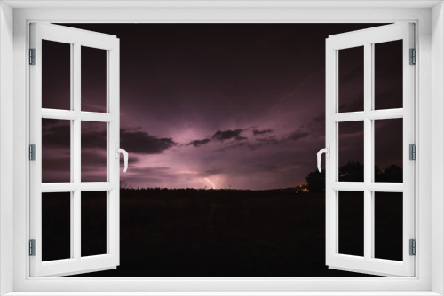Fototapeta Naklejka Na Ścianę Okno 3D - Eclair lors d'un orage