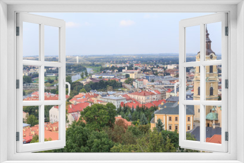 Przemysl, polish Podkarpacie. City Panorama from castle tower.