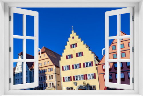 Fototapeta Naklejka Na Ścianę Okno 3D - old street in Rothenburg ob der Tauber