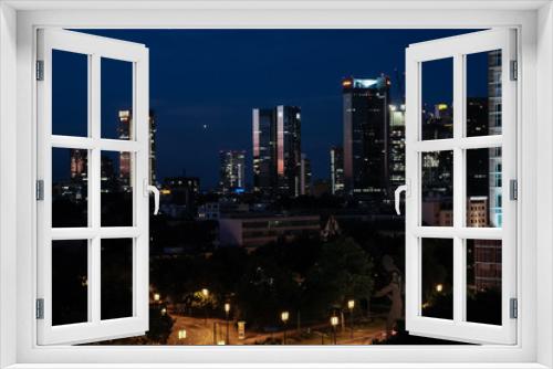 Fototapeta Naklejka Na Ścianę Okno 3D - Frankfurt am Main bei Nacht