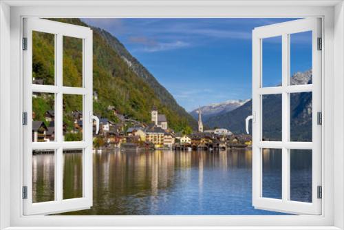 Fototapeta Naklejka Na Ścianę Okno 3D - Village of Hallstatt, Lake Hallstatt, Austria, Europe