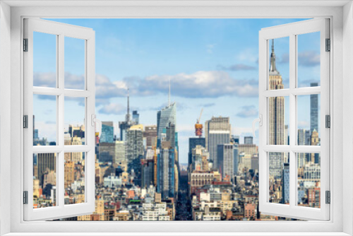 Fototapeta Naklejka Na Ścianę Okno 3D - New York Skyline Panorama mit Empire State Building, USA