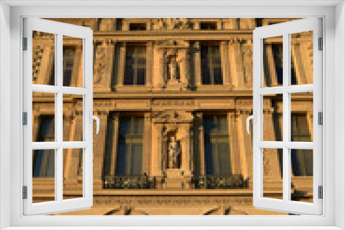 Fototapeta Naklejka Na Ścianę Okno 3D - Lumière du soir sur le Louvre à Paris