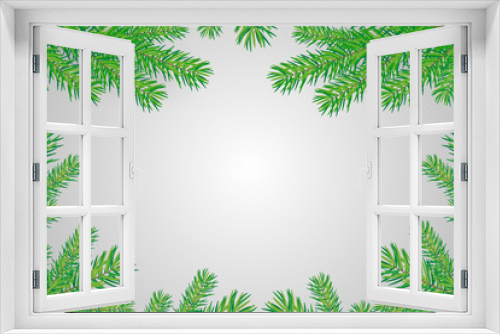 Fototapeta Naklejka Na Ścianę Okno 3D -  background with Christmas trees branches