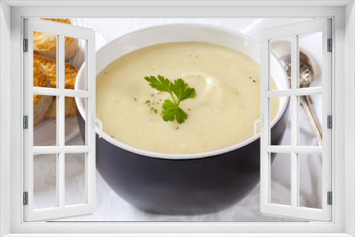 Fototapeta Naklejka Na Ścianę Okno 3D - Cauliflower and Potato Soup