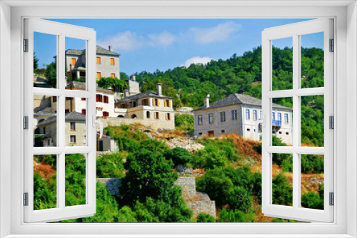 Fototapeta Naklejka Na Ścianę Okno 3D - View of Vitsa village, Zagoria area, Ipeiros region, Greece.