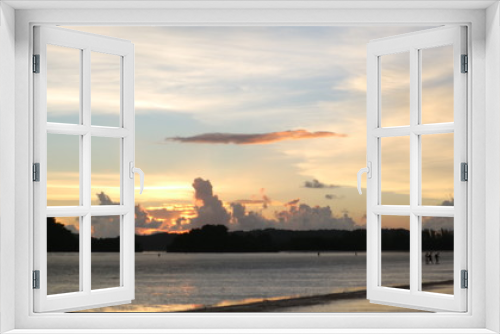 Fototapeta Naklejka Na Ścianę Okno 3D - sunset  beach sky 
