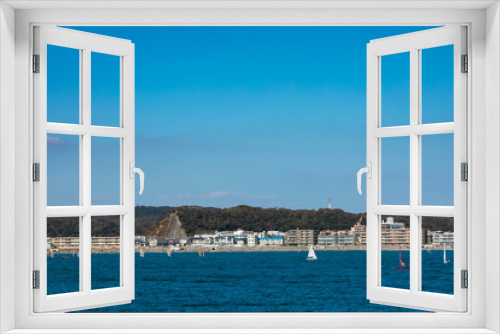(神奈川県ｰ風景)葉山港から見る逗子海岸の風景１５