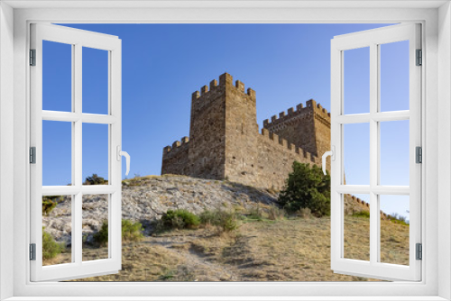 Fototapeta Naklejka Na Ścianę Okno 3D - Genoese fortress in Crimea