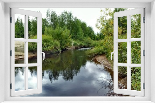 Fototapeta Naklejka Na Ścianę Okno 3D - Summer landscape in Siberia